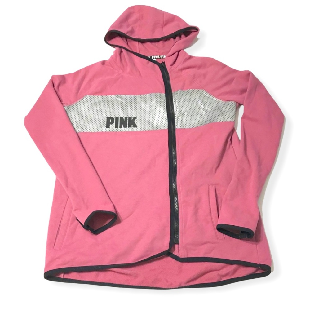 PINK Victoria’s Secret Pink Old Rose Full Zip Jacket Size XS - Picture 1 of 8